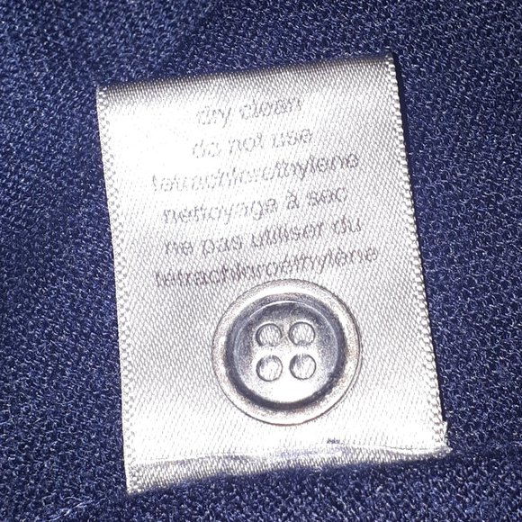 John Varvatos Artisan Dark Navy Cashmere Silk Knit Henley (Large - Xlarge) - Picture 6 of 6